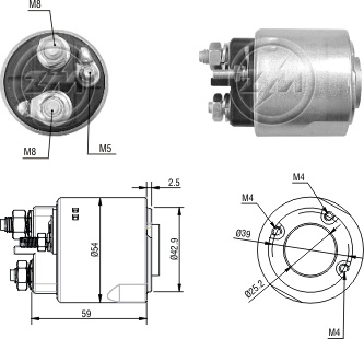 Solenoide Zm SOL-ZM2492