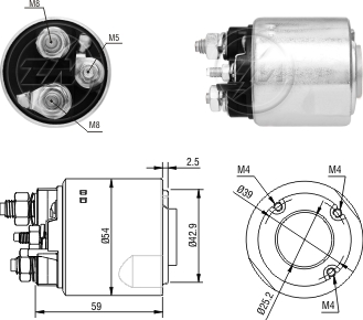 Solenoide Zm SOL-ZM2498