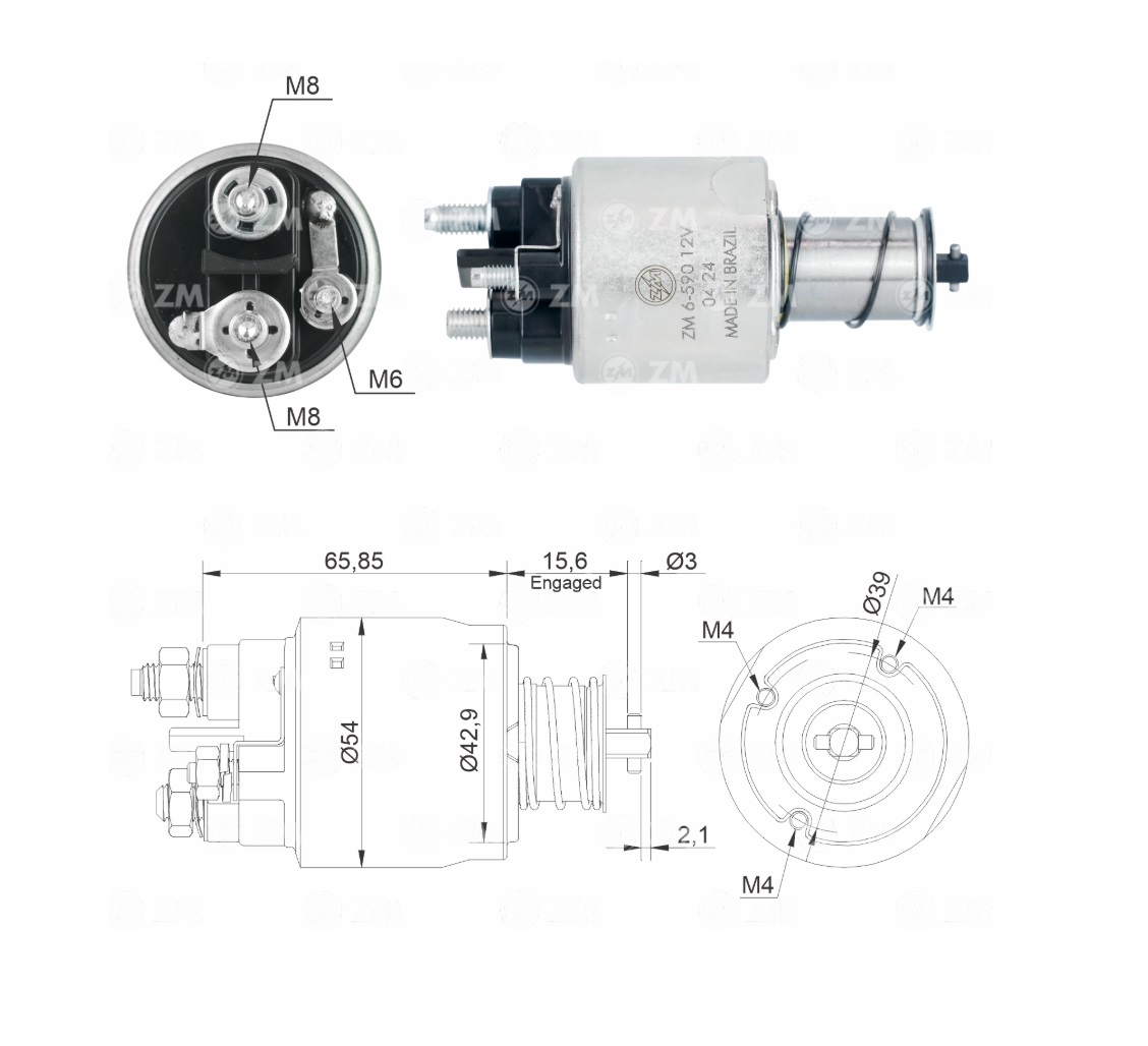 Solenoide Zm SOL-ZM6590