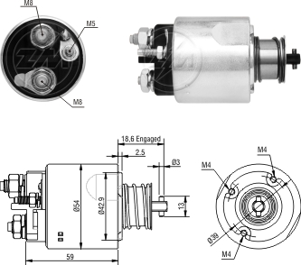 Solenoide Zm SOL-ZM7492