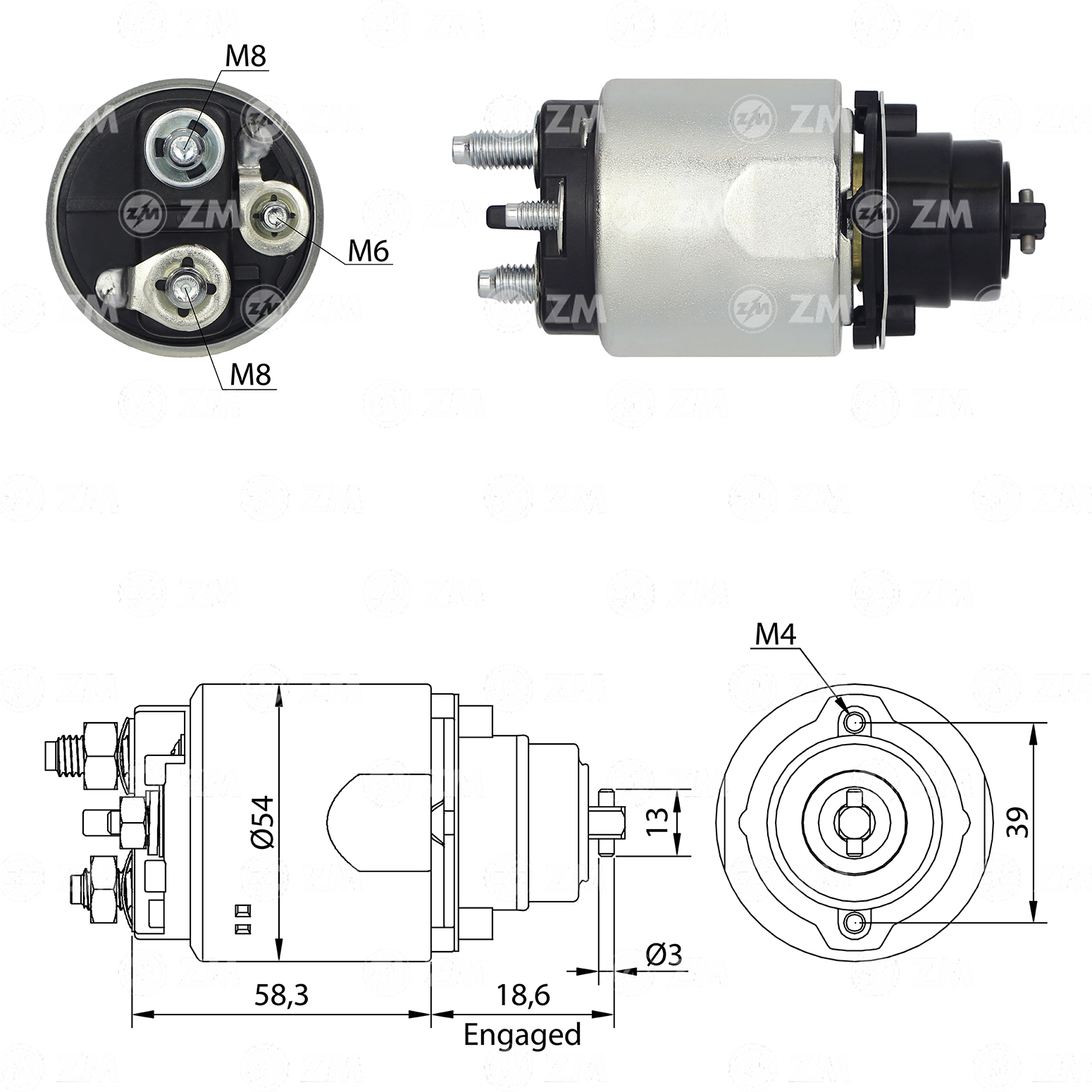 Solenoide Zm SOL-ZM7494