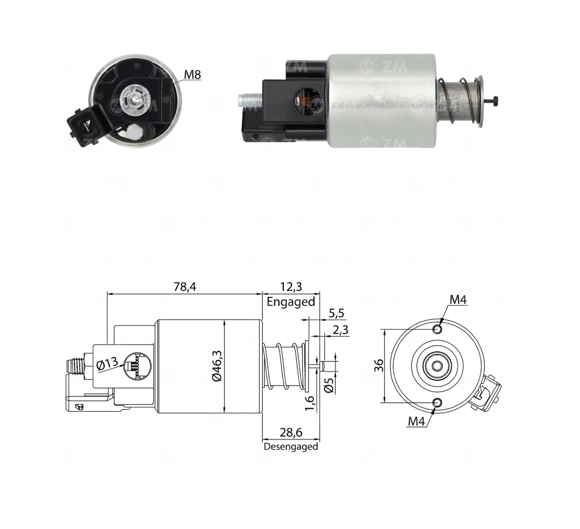Solenoide Zm SOL-ZM7665