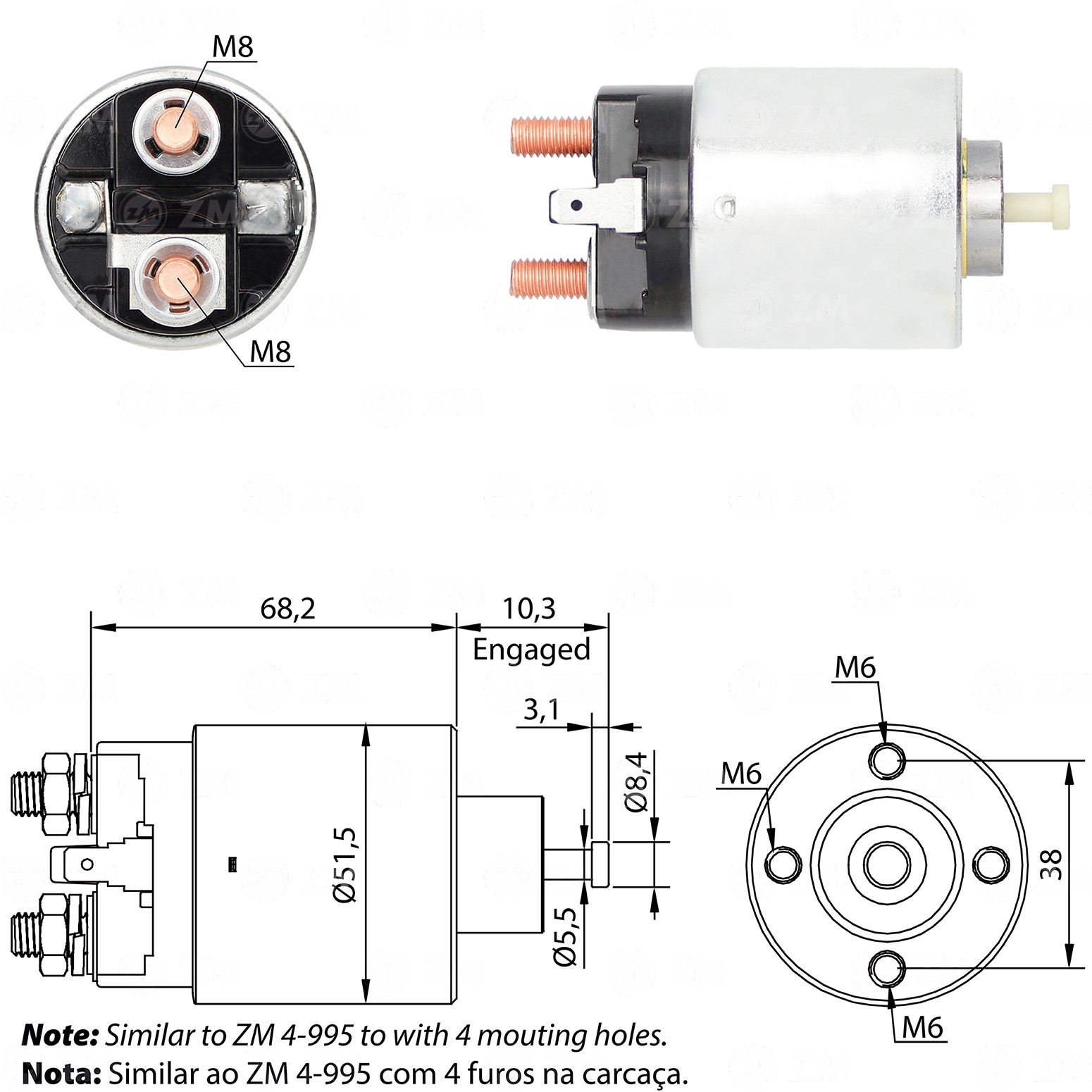 Solenoide Zm SOL-ZM7995