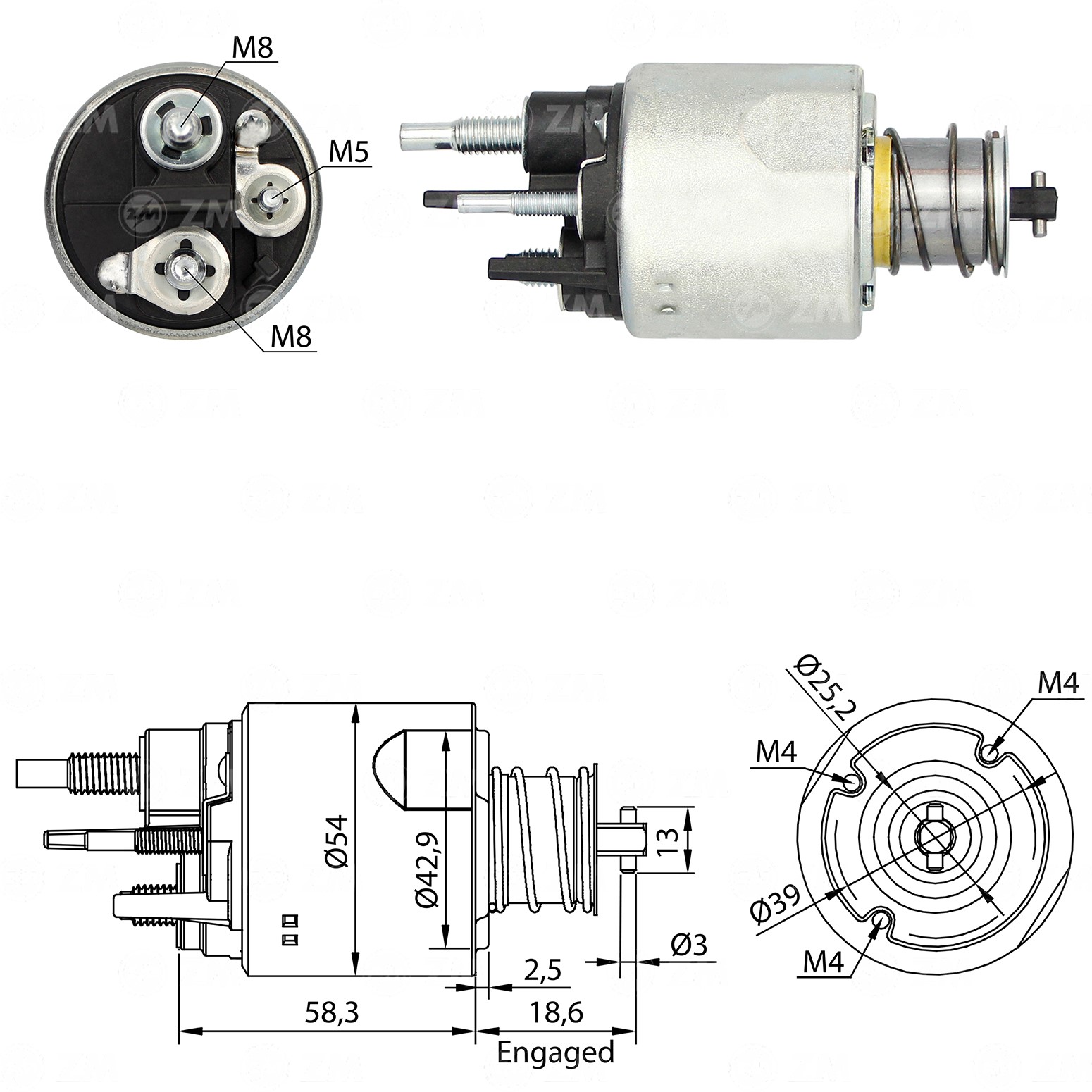 Solenoide Zm SOL-ZM8494