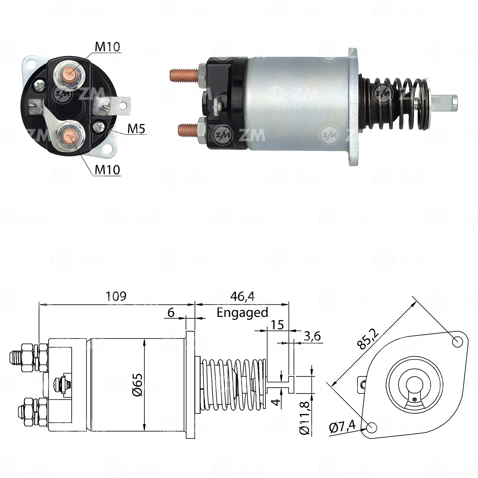 Solenoide Zm SOL-ZM855