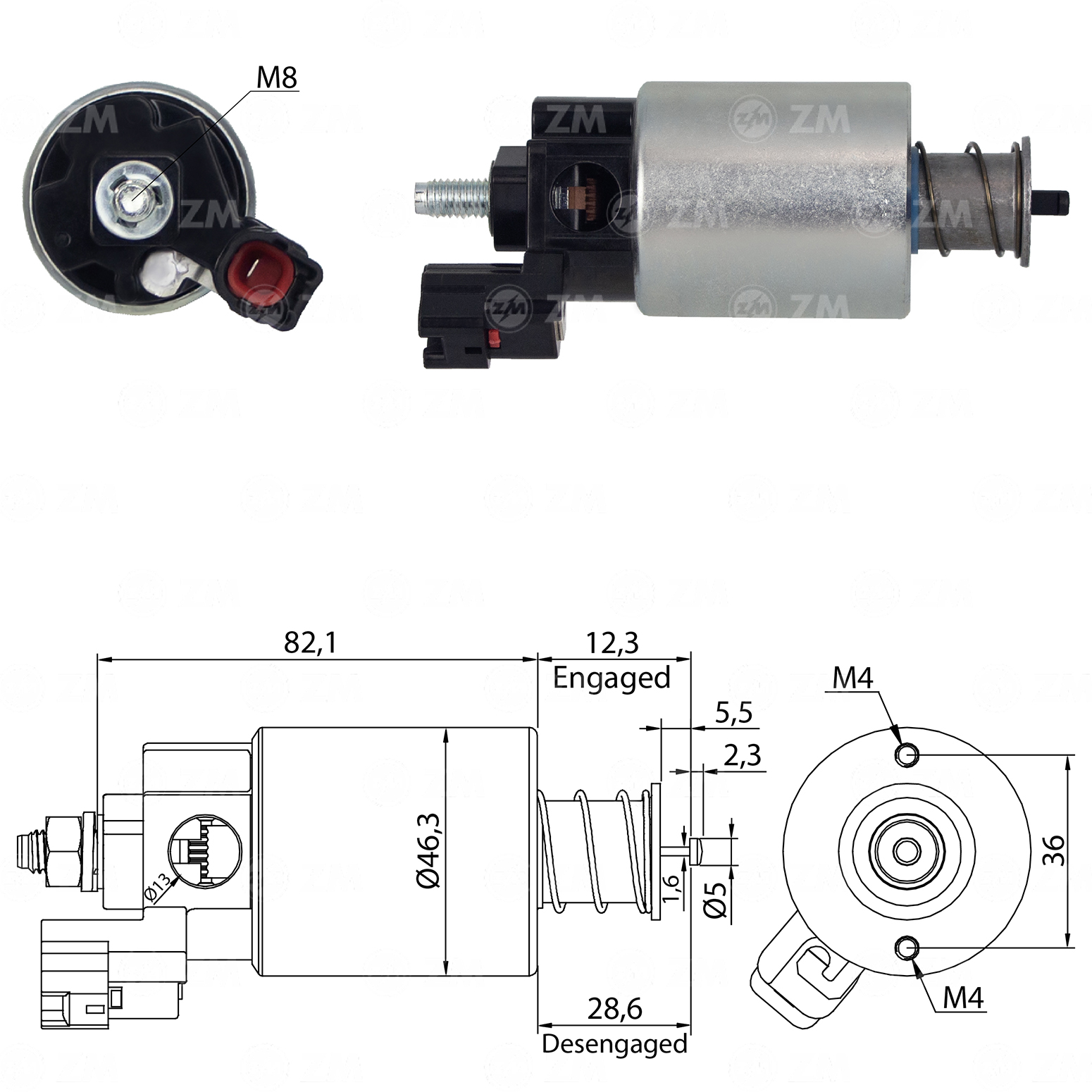Solenoide Zm SOL-ZM8665