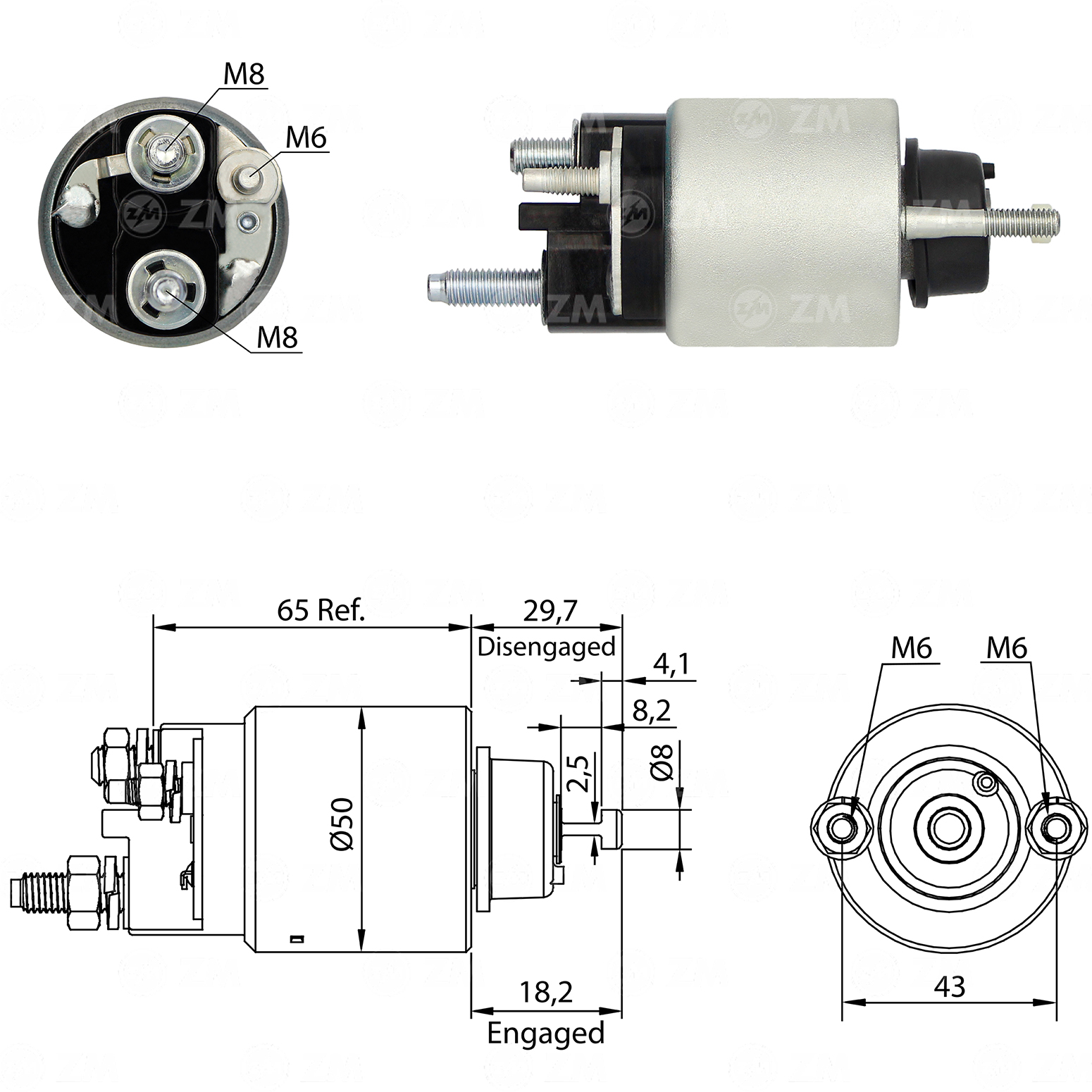 Solenoide Zm SOL-ZM8708
