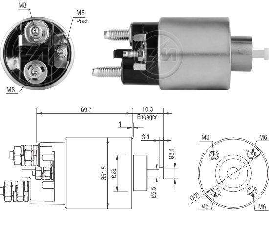 Solenoide Zm SOL-ZM8995