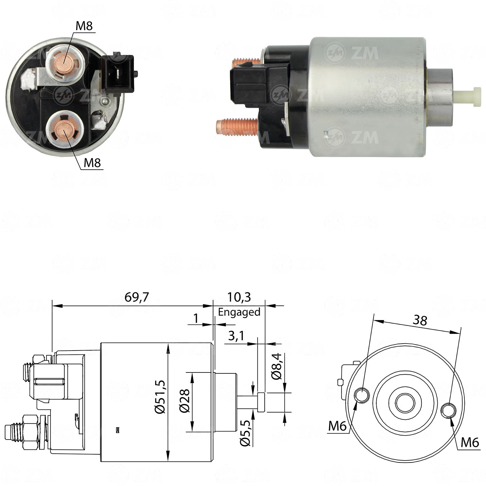 Solenoide Zm SOL-ZM996