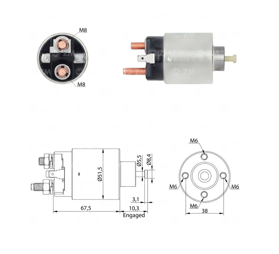 Solenoide Zm SOL-ZM9993