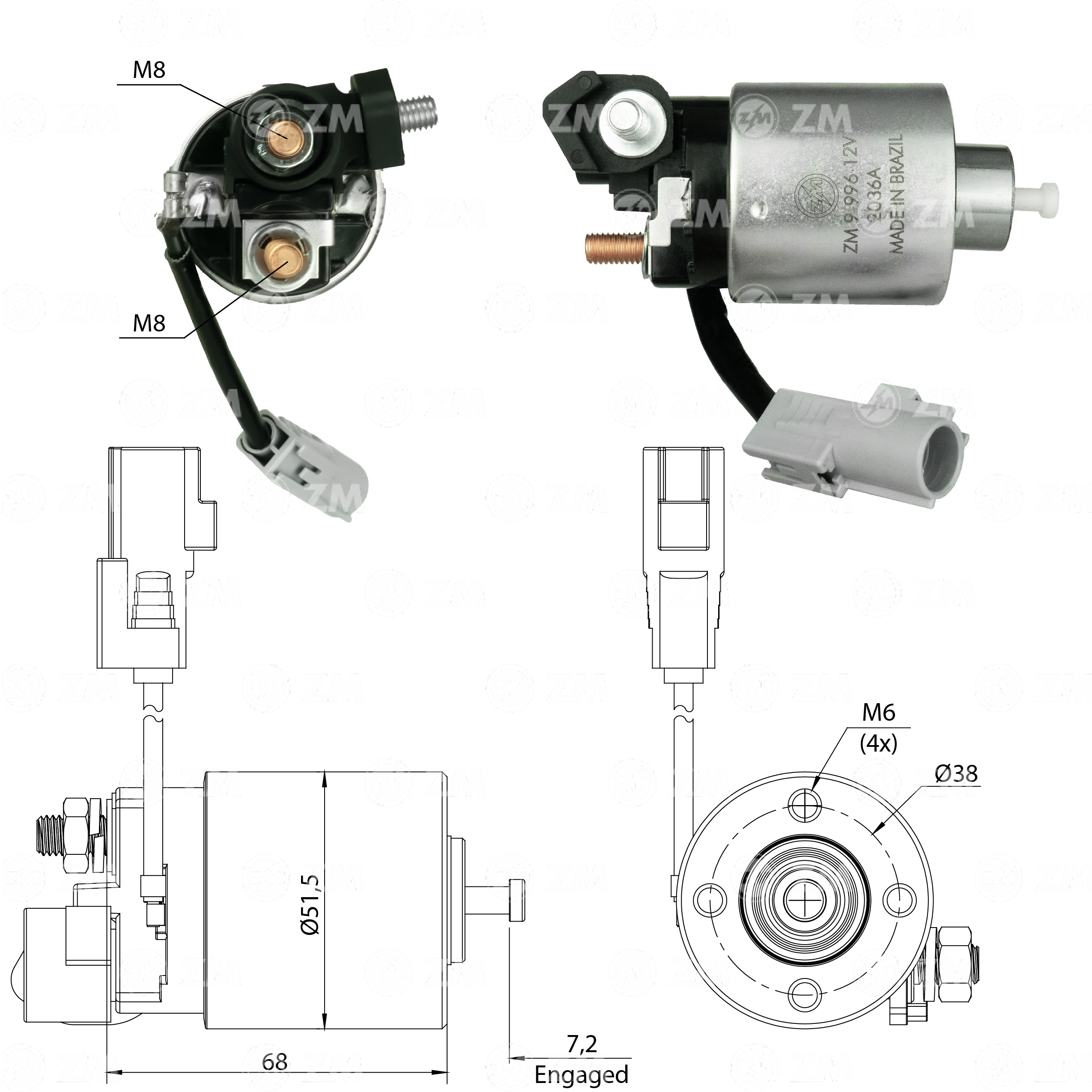 Solenoide Zm SOL-ZM9996